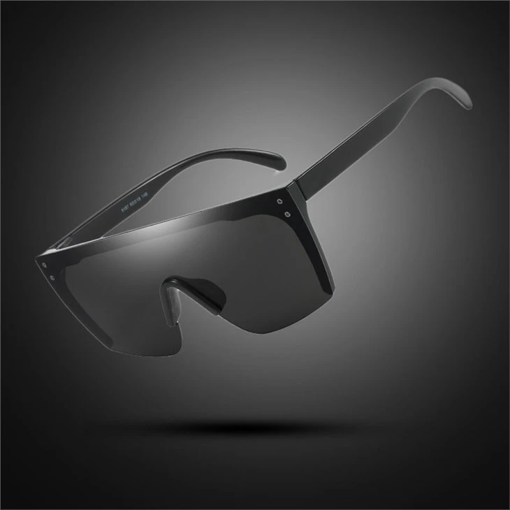 Lunettes de soleil miroir surdimensionnées sans monture