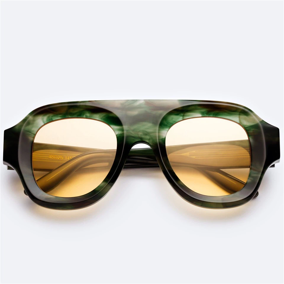 Lunettes de soleil vertes en acétate