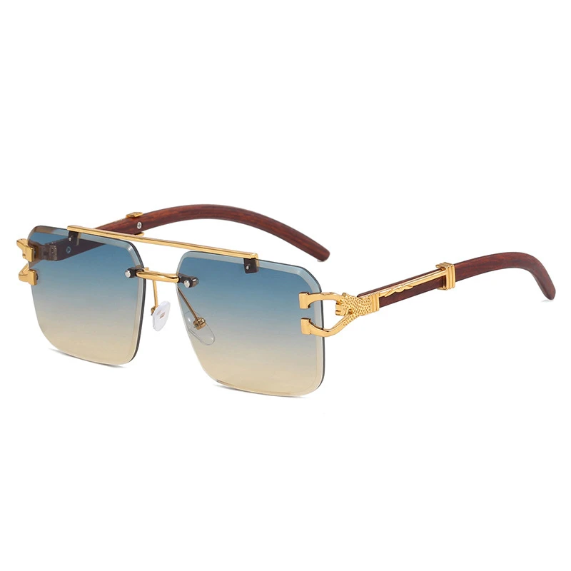 Grandes lunettes de soleil sans monture